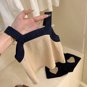 Tongxingyuan Baby Girls Summer Set Tank Top With Heart Shorts Two Piece Thin Cotton Korean Style Outfit - Product Image 4