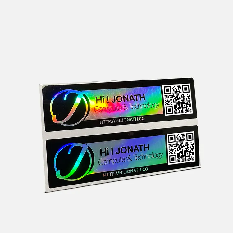 Etichetta adesiva laser di alta qualità adesivo olografico personalizzato adesivi anime olografici con numero di serie ologramma codice qr