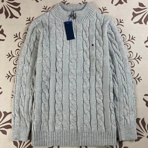 Nuovi prodotti per il <span class=keywords><strong>maglione</strong></span> invernale a collo alto da <span class=keywords><strong>uomo</strong></span> Pullover <span class=keywords><strong>Polo</strong></span> con logo ricamato <span class=keywords><strong>maglione</strong></span> lavorato a maglia maglioni Quarter Zip - Product Image 1