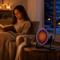 Ventilateur chauffant portable, mini radiateur d'appoint 220V, chauffage électrique à brancher, support en forme de U, léger, pour la maison, le bureau, la chambre