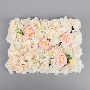 Pared de Flores Artificiales de 30x40cm, Decoración de Rosas de Seda, Accesorios para Fotografía de Bodas, Decoración del Hogar, Rosa Blanco - Product Image 2
