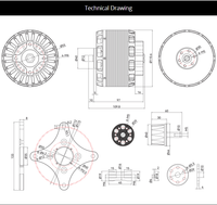 Moteur à aimant permanent étanche T-MOTOR AT1040 6000W 6KW, poussée maximale 32kg, pour aile fixe et moteur de drone 130CC - Fournisseur d'usine