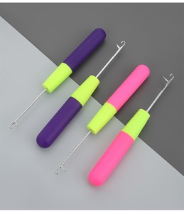 Outil de crochet <span class=keywords><strong>pour</strong></span> cheveux, crochet en plastique <span class=keywords><strong>pour</strong></span> tissage de cheveux, aiguilles à crocheter <span class=keywords><strong>pour</strong></span> dreadlocks - Product Image 4