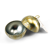 Boîte en métal décorative JYB personnalisée avec design pomme doré, ensemble de boîtes de rangement pour bougies et bonbons, emballage cadeau de Noël