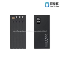 Batterie externe portable ultra-mince HXB 20000mAh 20W 22.5W PD à charge rapide avec double USB et câbles intégrés – Vente en gros pour entreprises