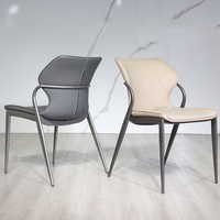 Chaise italienne légère de luxe pour hôtel étude invité chaise de thé tabouret de bureau moderne Simple salle à manger postmoderne chaise de table confortable