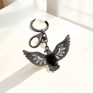 Women's Men's Cute Style Crystal Alloy Animal Birds Pendant Gold Color Eagle Keychain Rhinestone for Purse Bag Metal <b>Key</b> <b>Chain</b> - Product Image 2