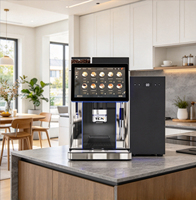 Distributeur automatique de café commercial TCN, du grain à la tasse, avec lait frais, café fraîchement moulu et gestion à distance intelligente