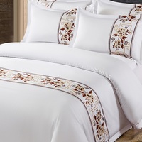 Parure de lit de luxe personnalisée en coton uni 100% (300 fils/pouce²) – 4 pièces (drap, taies d'oreiller et housse de couette) – Fabrication OEM