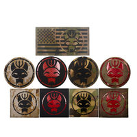 Trident-brazalete de cabeza de gato personalizado, insignias tácticas de moral CP, parches de señal de acción de camuflaje