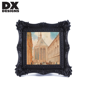 <span class=keywords><strong>Cornice</strong></span> Fotografica in Resina Vintage Oro e Nero DX Designs 4x4 5x5 Pollici, <span class=keywords><strong>Cornice</strong></span> Quadrata di Lusso per Esposizione Artistica Domestica - Product Image 2