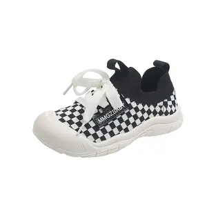 Net Đỏ xấu xí dễ thương đầu lớn giày đơn trẻ em mới giản dị gót thấp ren-up Sneakers