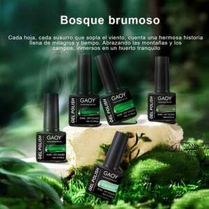 GAOY Gel Polish – Lot de 12 vernis à ongles semi-permanents, collection vert pailleté pour nail art - Product Image 6