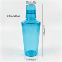 Shaker à cocktails en plastique Halloween 20 oz, couleur personnalisée, logo imprimé, réutilisable, pour bar et fêtes