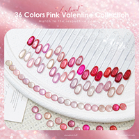 Collection de vernis gel effet œil de chat rose Vendeeni Valentine 36 couleurs, sans TPO ni HEMA, couleur rose personnalisée, vernis gel magnétique effet œil de chat