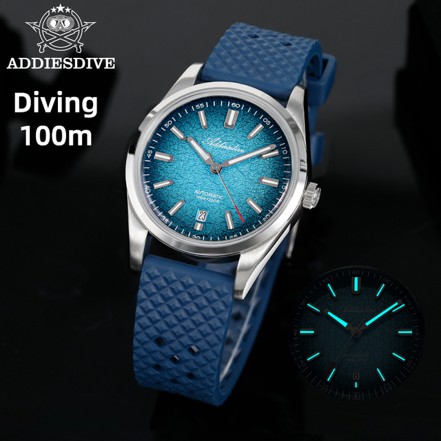 OEM Custom Dial Logo39mm Automatic Watch Japan 8215 Movement Fluororubber Strap BGW9 Luminous 100m Waterproof Men Wristwatch