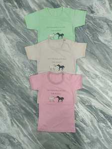 Camiseta de algodón estampada para niñas con parche de corazón, camiseta informal de manga corta para niños, ropa suave y cómoda para uso diario - Product Image 4
