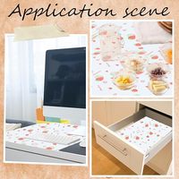 Tapis de protection antidérapant pour tiroirs à motif fraise, imperméable, résistant à l'huile, lavable, en EVA, pour étagères de cuisine et de réfrigérateur