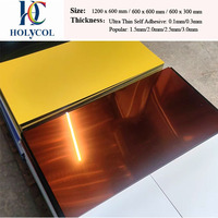 Plaque en plastique ABS double couleur, finition cuivre bronze miroir, dos noir, pour gravure laser CNC rotative, 2' x 4'