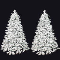 Sapin de Noël artificiel vert floqué 5 pieds 6 pieds 7 pieds 8 pieds PE PVC avec base debout Utilisation intérieure personnalisée