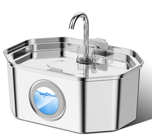 Fontaine à eau électrique pour animaux de compagnie de qualité supérieure, 3,2 L, en acier inoxydable, système de filtration automatique pour chats et chiens d'intérieur, fonctionnement silencieux - Product Image 6