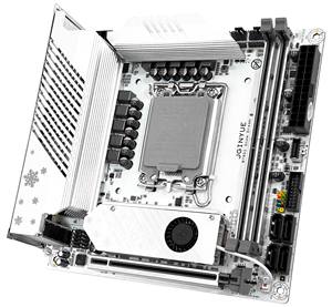 Carte mère de jeu JGINYUE <span class=keywords><strong>B760I</strong></span> Snow Dream Mini ITX, prise en charge DDR4, double mémoire, Intel pour processeurs de la série LGA 1700, nouvelle carte mère de bureau - Product Image 2