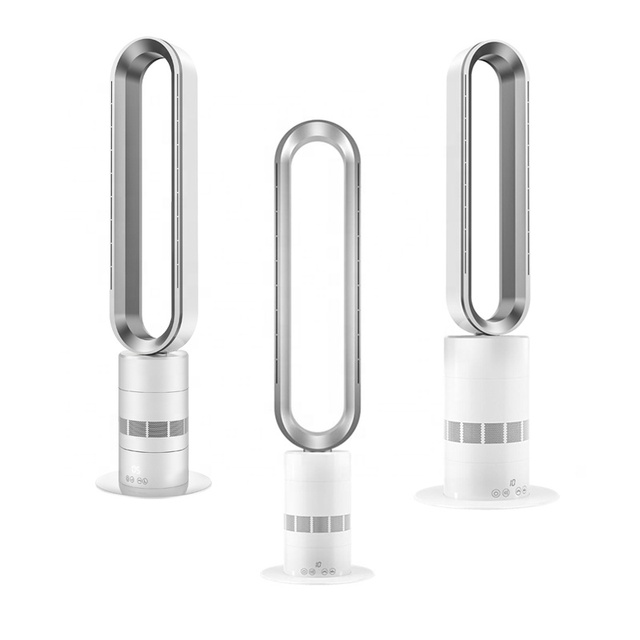 ANGEL Bladeless Pedestal Fan with Brushless Motor Remote Control Oscillating A++ Energy Efficiency for Car & Hotel Use