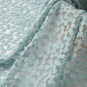 Tissu de dentelle en coton <span class=keywords><strong>au</strong></span> <span class=keywords><strong>Crochet</strong></span> pour robe de mariée, décorations de maison, tissu de broderie en dentelle florale 3d - Product Image 4