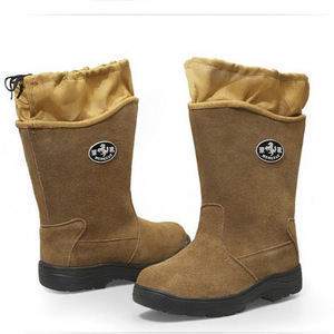 Botas de Nieve para Hombre Mengzuo, Color Marrón, Forro Polar, Antideslizantes, Cálidas, para Invierno, Tacón Medio, para Trabajo al Aire Libre - Product Image 1