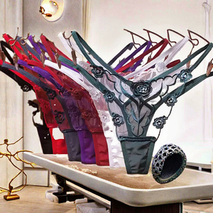 Sandali <span class=keywords><strong>perizoma</strong></span> da donna a vita bassa da donna Comfort personalizzato Sexy invisibile senza cuciture in tessuto con cinturino in seta cava personalizzabile in pizzo - Product Image 3