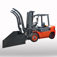 Attache de chariot élévateur hydraulique sans palette pour un chargement efficace des sacs de céréales en entrepôt logistique