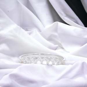 Keeva Jewels 10K 0.12Ct โรสโกลด์ขนาด10K สายรัดซิกแซกเพชรแบบซ้อนกันได้ (สี F-G เทียบกับความคมชัด) - Product Image 3