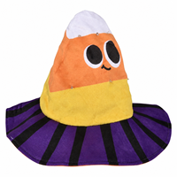 Chapeau en peluche personnalisé lumineux en forme de maïs sucré, costume de fête d'Halloween, chapeau fantaisie LED pour événements et cadeaux