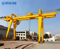 Ponts roulants à double poutre de type MG Weiyuan à bas prix, 10t-600t, avec moteur et télécommande, grue à poutre simple à engrenages