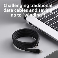Kabel Pengisian Daya Tipe-C ke Tipe-C 100W Kecepatan Tinggi dengan Penyimpanan Magnetik Logam, Pengisian Cepat & Sinkronisasi Data, Portabel untuk Perjalanan, Kantor, Rumah