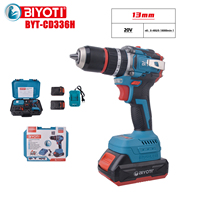 Perceuse à percussion électrique sans fil 21v de haute qualité Batterie lithium-ion Moteur sans balais Perceuse électrique à visser professionnelle