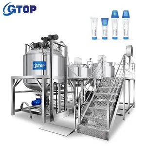 Cosmetic Homogenizer Mixer Liquid Soap Making Machine Gel Making Mixer Cosmetic Manufacturing Production Line