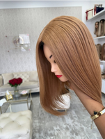 Topper de cheveux blonds clairs gingembre 100% cheveux humains européens, section de tissage à pointes pleines, base en soie fabriquée à la machine, pour perruque juive
