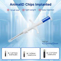 Microchip pour animaux de compagnie 134,2 KHz ISO11784/85 FDX-B, puce RFID en verre implantable avec seringue pour chien, chat, bétail