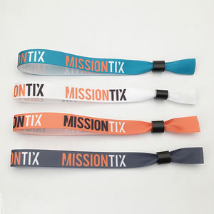 הדפסת סובלימציה כל צבעים עם אירוע מסיבת פסטיבל לוגו מותאם אישית באיכות גבוהה סרט בד צמיד - Product Image 6