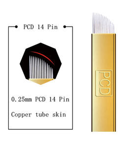 Nueva <span class=keywords><strong>Aguja</strong></span> de Tatuaje HUISZ de Acero Inoxidable de Alta Calidad con Recubrimiento Micro-PCD, Grosor de <span class=keywords><strong>Hilo</strong></span> de 0.25mm, para Maquillaje Permanente de Cejas - Product Image 5