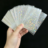 Pochette holographique pour cartes photo 56*87 58*89, pochette pour photocards d'idols Kpop, pochette transparente souple holographique pour photocards BTS