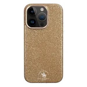 Caso protetor à prova de choque POLO Glitter Bling Sparkly para o iPhone 15 Santa Barbara Polo e Racquet Club