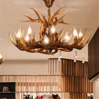 Lampes décoratives de style industriel rétro en forme de bois de cerf pour boutique de fondue, magasin de vêtements, restaurant, salon, bar, table, lustres à LED