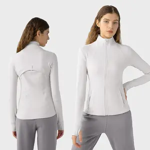 2023 nuovi colori lemon class style slim soft comode giacche con cerniera giacca sportiva da yoga per donna