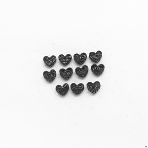yunnique Black Stainless Steel Heart Shaped <b>Spacer</b> Beads For Bracelet Making 12mm Casting Metal Loose Beads GZY-PJ17 - Product Image 2
