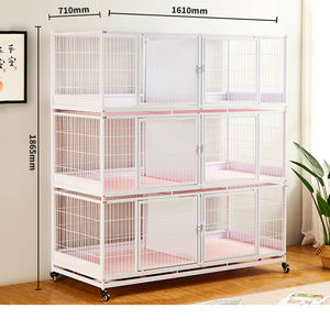 Cage pour chat en métal galvanisé robuste avec roues Offre Spéciale d'intérieur multifonction pour animaux de compagnie - Product Image 1