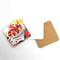 Sous-verres carrés en liège et MDF personnalisables, écologiques, vierges pour sublimation, tapis et supports pour promotions, vente en gros