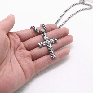 Stainless Steel <b>Cross</b> Pendant Necklace Unisex Fashion Jewelry For Men Women Gothic Style <b>Chain</b> Necklace With <b>Cross</b> Charm - Product Image 3