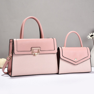Custom PU Leather <b>Handbag</b> Set Fashion Shoulder Tote Crossbody Bag Composite Two Piece Design for Women - Product Image 1